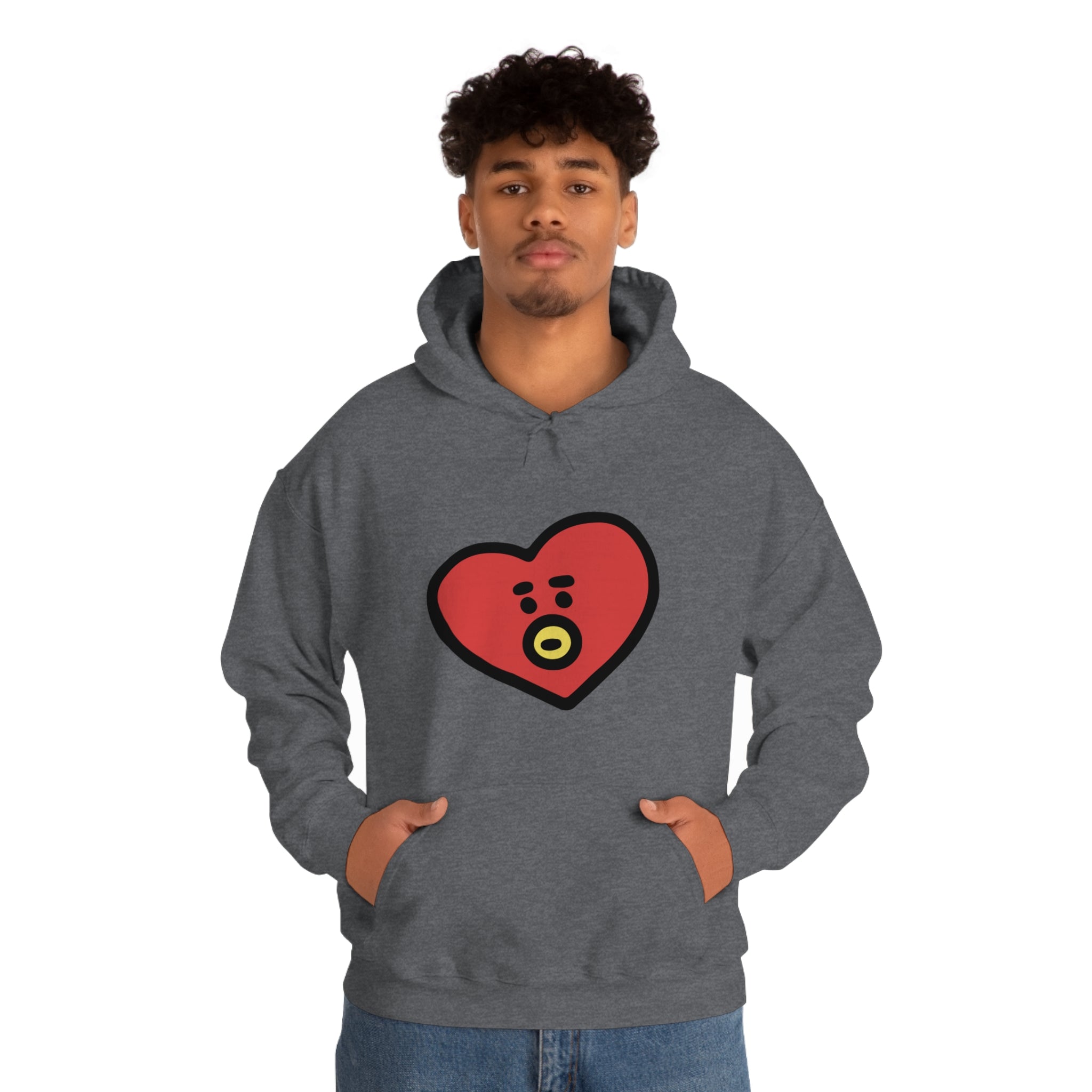 BT21 TATA BTS V Unisex Heavy Blend Hooded Sweatshirt BANGTAN RMY SURPLUS