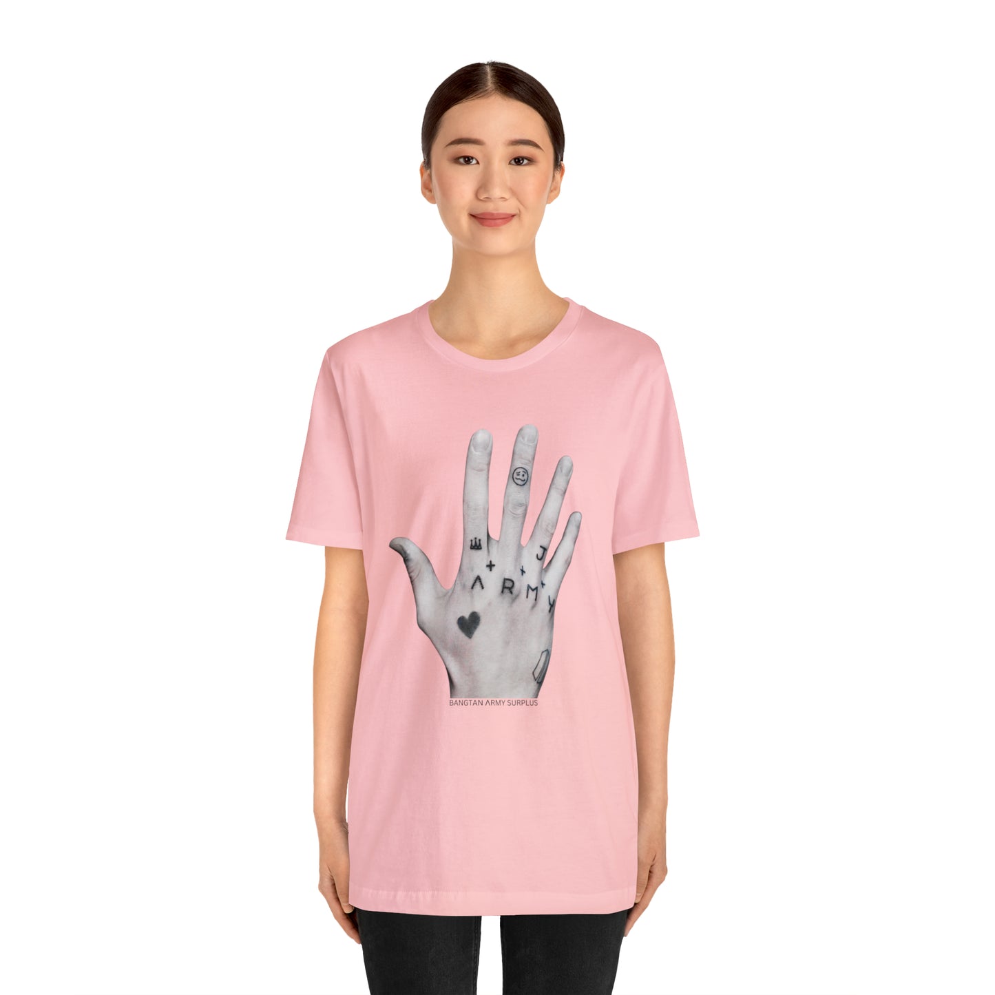 JUNG KOOK HAND - tattoo, Unisex Jersey Short Sleeve Tee