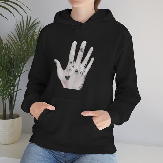 BTS JUNGKOOK, Jeon Jung-Kook Hand tattoos, Unisex Heavy Blend Hooded Sweatshirt