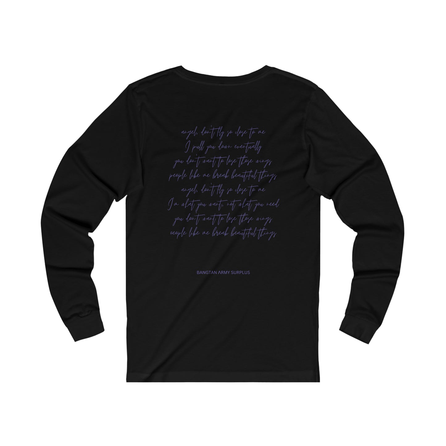 BTS JIMIN - Angel, don't fly so close to me. Unisex Jersey Long Sleeve Tee