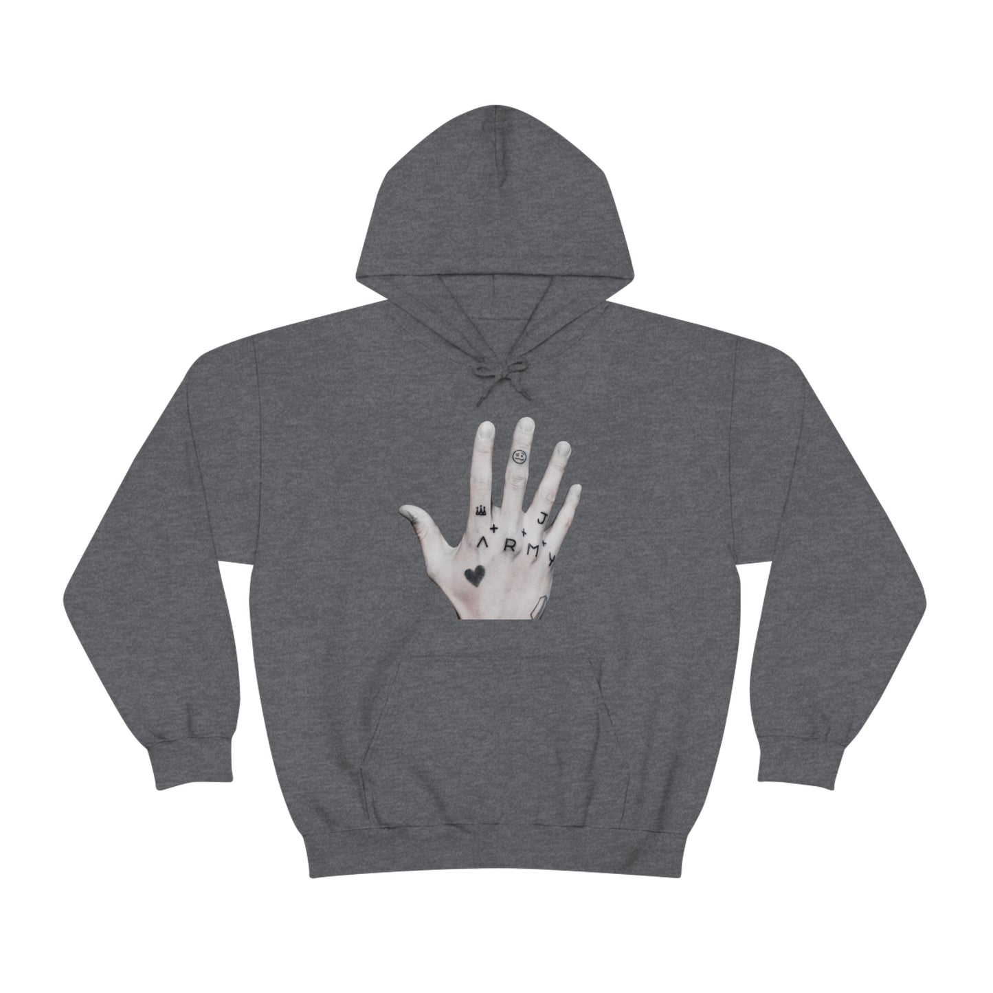 BTS JUNGKOOK, Jeon Jung-Kook Hand tattoos, Unisex Heavy Blend Hooded Sweatshirt