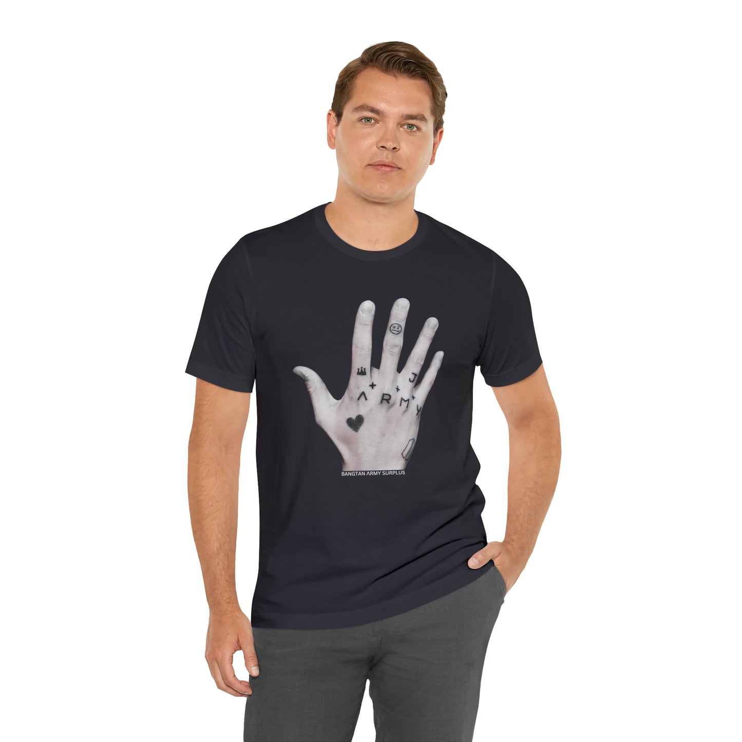 JUNG KOOK HAND tattoo, Unisex Jersey Short Sleeve Tee