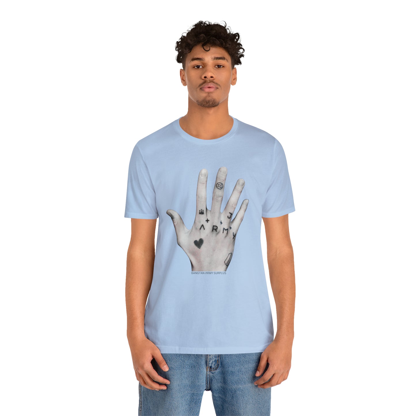 JUNG KOOK HAND - tattoo, Unisex Jersey Short Sleeve Tee