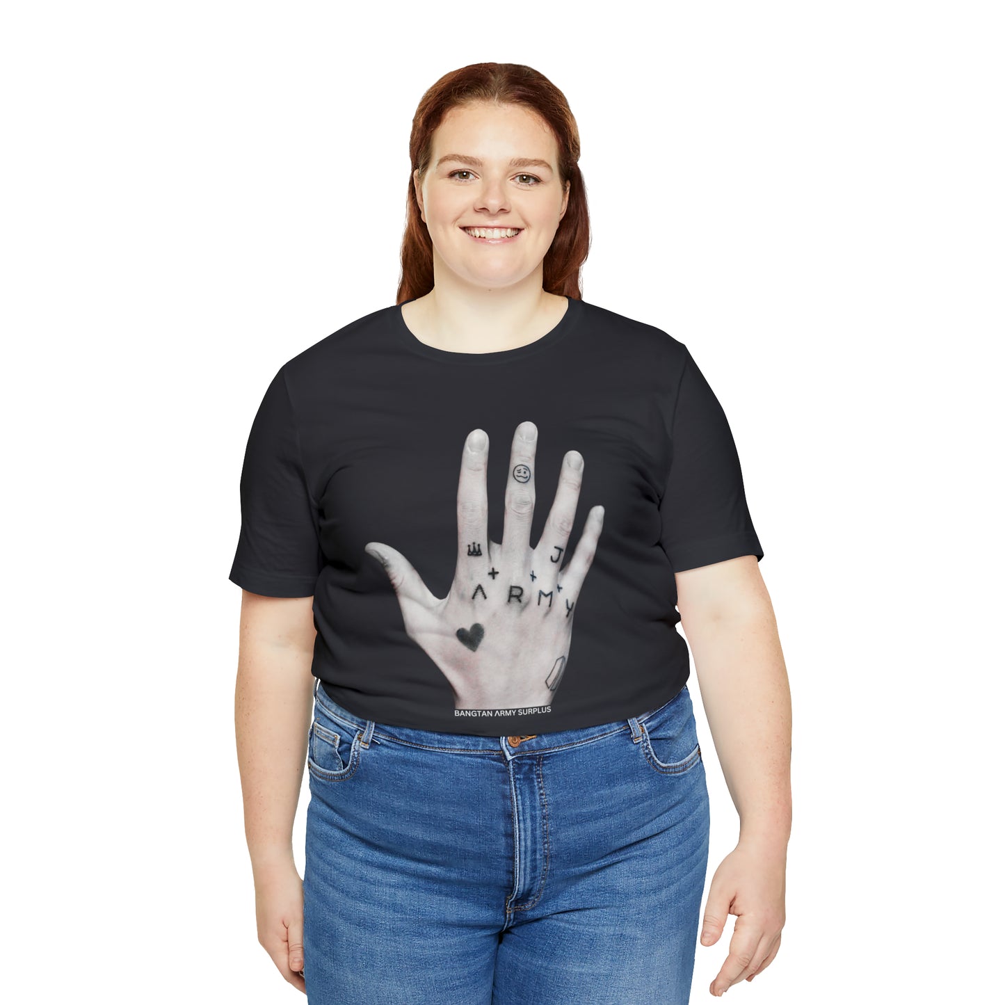 JUNG KOOK HAND tattoo, Unisex Jersey Short Sleeve Tee