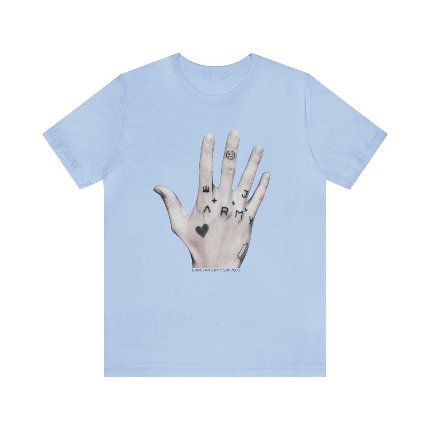 JUNG KOOK HAND - tattoo, Unisex Jersey Short Sleeve Tee