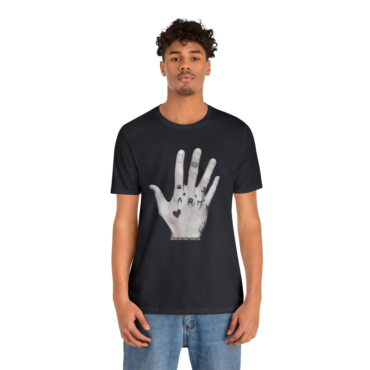 JUNG KOOK HAND tattoo, Unisex Jersey Short Sleeve Tee